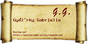 Gyürky Gabriella névjegykártya